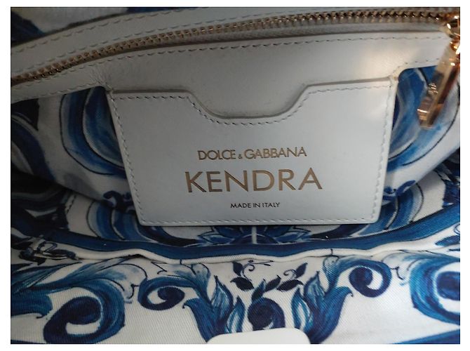 Borsa a mano Dolce & Gabbana Kendra in paglia e pelle - vista 8