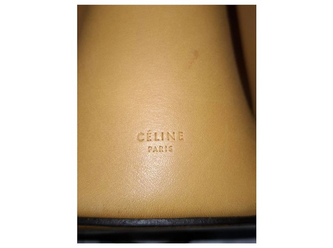 Céline Borsa a spalla mini arricciata Celine in pelle gialla - vista 13