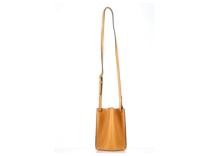 Céline Borsa a spalla mini arricciata Celine in pelle gialla - vista 7