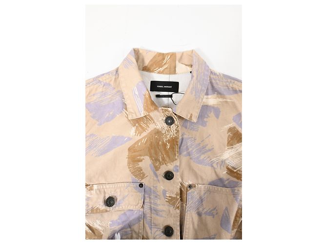 Chaqueta impresa Itora Isabel Marant en algodón marrón - vista 10