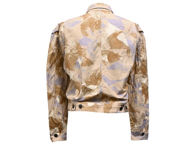 Chaqueta impresa Itora Isabel Marant en algodón marrón - vista 3