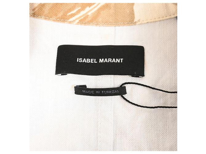 Chaqueta impresa Itora Isabel Marant en algodón marrón - vista 4