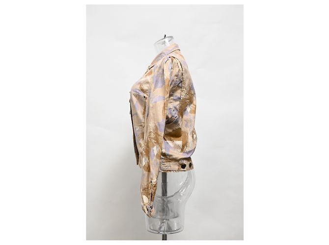 Chaqueta impresa Itora Isabel Marant en algodón marrón - vista 7