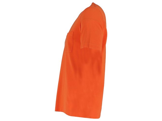 Camiseta de algodón naranja bordada 'H' Hermès - vista 2