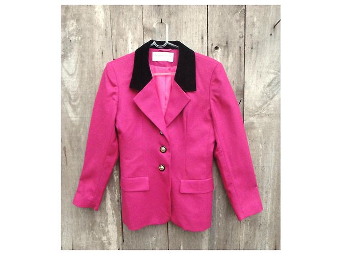 Autre Marque Norman Hartnell Wolljacke Fuchsia Fuschia - Ansicht 3