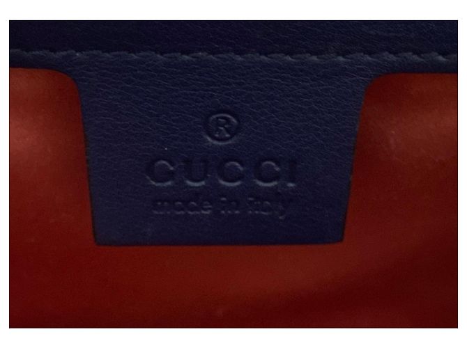 Borsa a mano Gucci GG Marmont Flap in velluto blu - vista 10