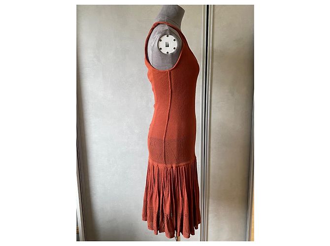 Alaïa Skaterkleid in Ockerbraun Kupfer - Ansicht 4