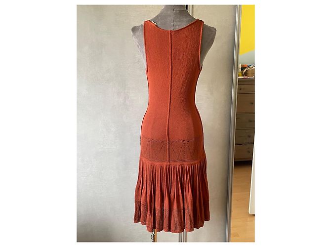 Alaïa Skaterkleid in Ockerbraun Kupfer - Ansicht 5