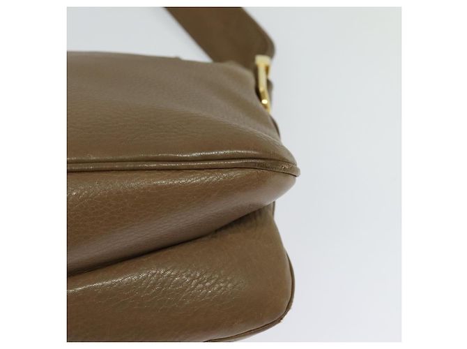 Borsa a Spalla GUCCI in Pelle Marrone Oro Auth ep8554 D'oro - vista 16