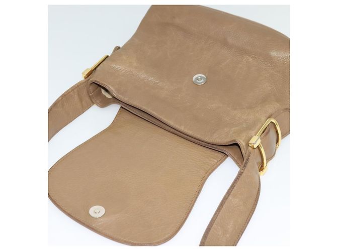 Borsa a Spalla GUCCI in Pelle Marrone Oro Auth ep8554 D'oro - vista 17