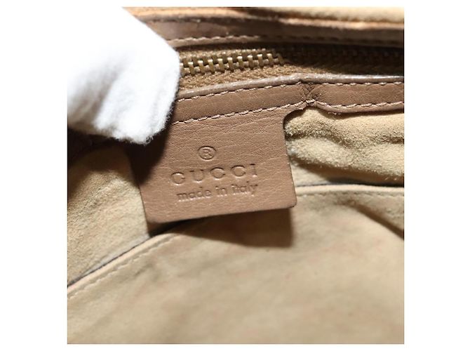 Borsa a Spalla GUCCI in Pelle Marrone Oro Auth ep8554 D'oro - vista 18