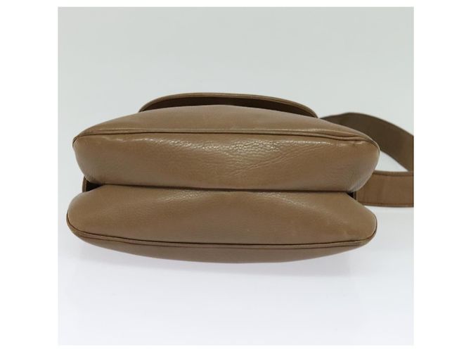 Borsa a Spalla GUCCI in Pelle Marrone Oro Auth ep8554 D'oro - vista 5