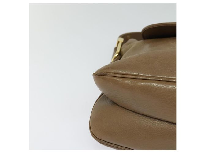Borsa a Spalla GUCCI in Pelle Marrone Oro Auth ep8554 D'oro - vista 9