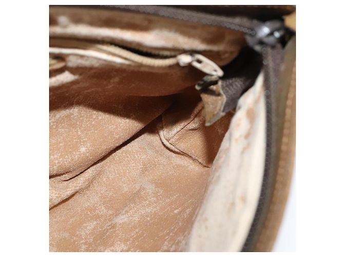 Borsa a spalla GUCCI GG Plus Supreme PVC Beige Auth ep8482 - vista 18