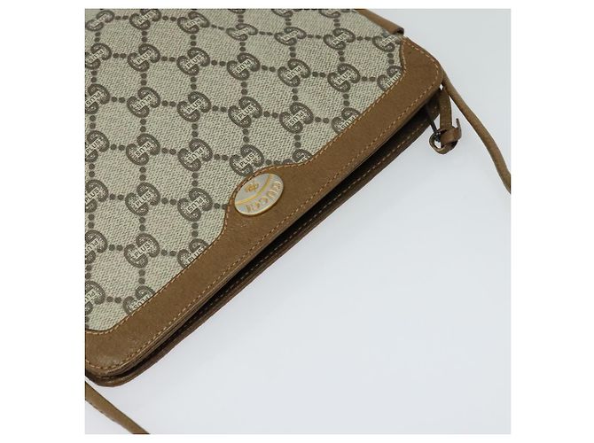 Borsa a spalla GUCCI GG Plus Supreme PVC Beige Auth ep8482 - vista 6