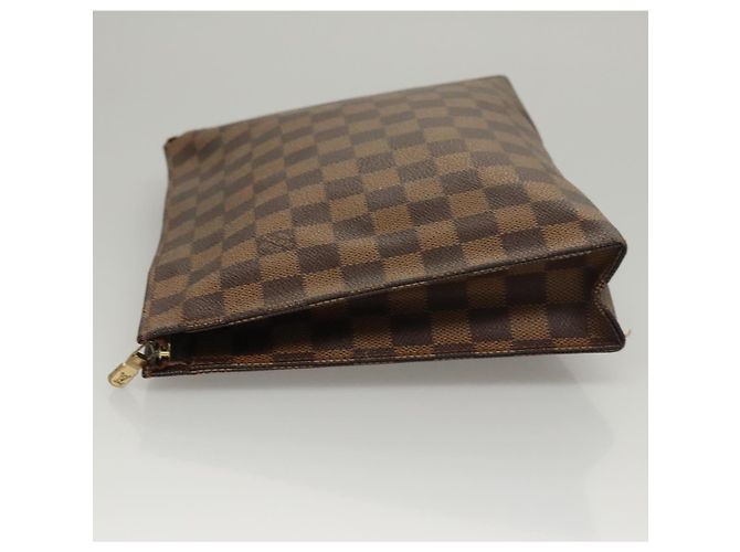 LOUIS VUITTON Pochette da Toilette Damier Ebene Posh 26 N47543 Auth LV BD042 - vista 3