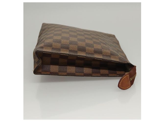 LOUIS VUITTON Pochette da Toilette Damier Ebene Posh 26 N47543 Auth LV BD042 - vista 4