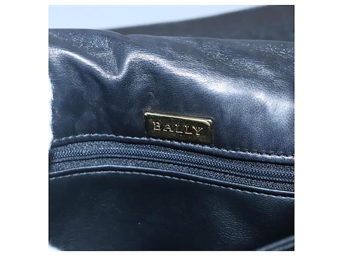 Borsa a mano BALLY in pelle nera e oro Auth BD1660 Nero D'oro - vista 10