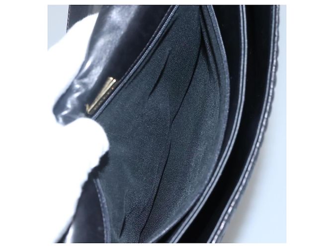 Borsa a mano BALLY in pelle nera e oro Auth BD1660 Nero D'oro - vista 12