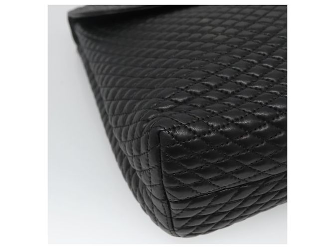 Borsa a mano BALLY in pelle nera e oro Auth BD1660 Nero D'oro - vista 14