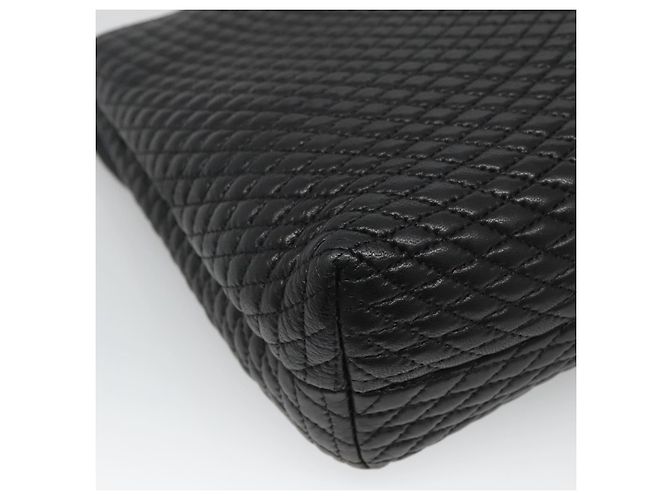 Borsa a mano BALLY in pelle nera e oro Auth BD1660 Nero D'oro - vista 16