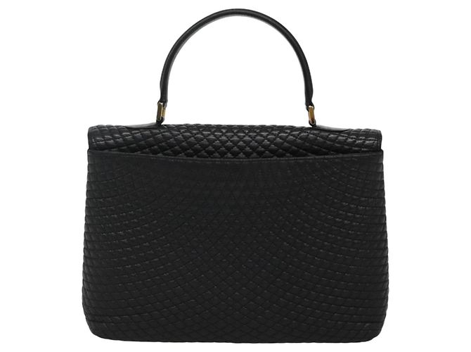 Borsa a mano BALLY in pelle nera e oro Auth BD1660 Nero D'oro - vista 2