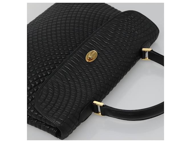 Borsa a mano BALLY in pelle nera e oro Auth BD1660 Nero D'oro - vista 6