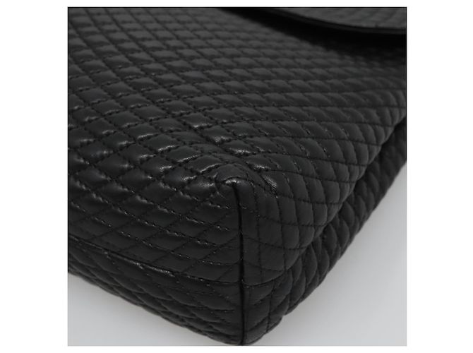 Borsa a mano BALLY in pelle nera e oro Auth BD1660 Nero D'oro - vista 9