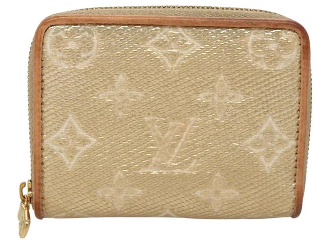 Monedero Zippy de jacquard laminado Monogram LOUIS VUITTON M82483 Auth KD245 Dorado - vista 13