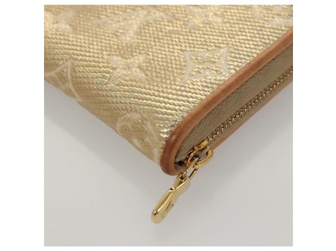 Monedero Zippy de jacquard laminado Monogram LOUIS VUITTON M82483 Auth KD245 Dorado - vista 14