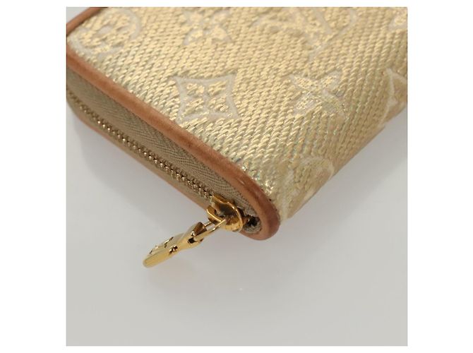 Monedero Zippy de jacquard laminado Monogram LOUIS VUITTON M82483 Auth KD245 Dorado - vista 15