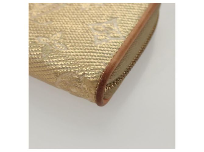 Monedero Zippy de jacquard laminado Monogram LOUIS VUITTON M82483 Auth KD245 Dorado - vista 16