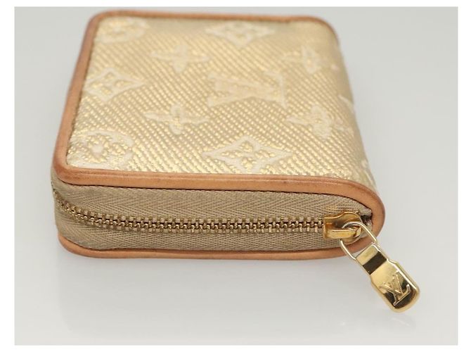 Monedero Zippy de jacquard laminado Monogram LOUIS VUITTON M82483 Auth KD245 Dorado - vista 4
