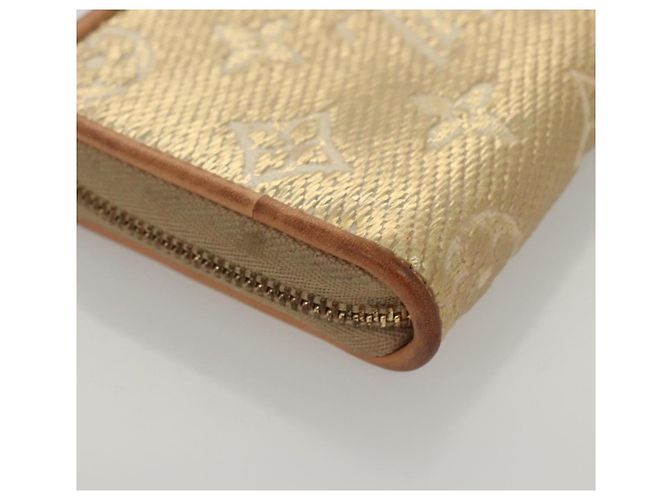 Monedero Zippy de jacquard laminado Monogram LOUIS VUITTON M82483 Auth KD245 Dorado - vista 7