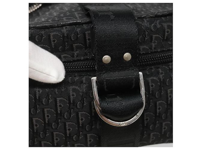 Pochette Vanity in Tela Trotter Christian Dior Catena Nero Argento Auth bs24090 - vista 18