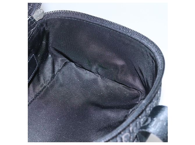 Pochette Vanity in Tela Trotter Christian Dior Catena Nero Argento Auth bs24090 - vista 19