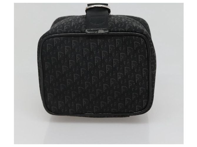 Pochette Vanity in Tela Trotter Christian Dior Catena Nero Argento Auth bs24090 - vista 5
