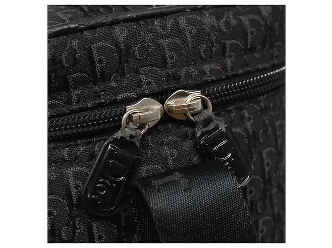 Pochette Vanity in Tela Trotter Christian Dior Catena Nero Argento Auth bs24090 - vista 9