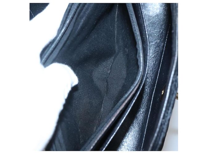 CHANEL Borsa a Mano Matelassé Velluto Nero Oro CC Auth MX239 D'oro - vista 20