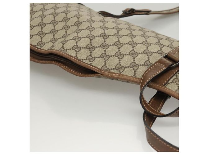 GUCCI GG Suprême GunSlip PVC Beige Auth MX319 - vue 16