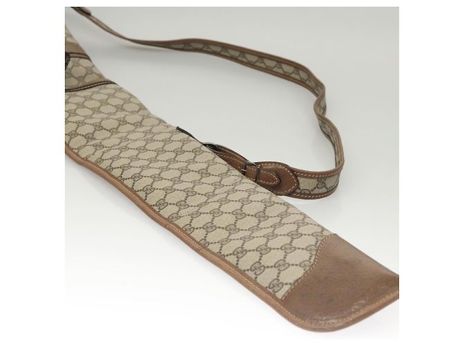 GUCCI GG Suprême GunSlip PVC Beige Auth MX319 - vue 18