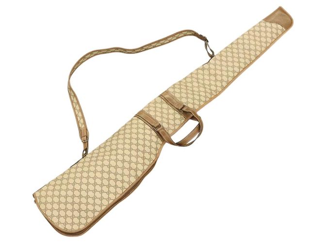 GUCCI GG Suprême GunSlip PVC Beige Auth MX319 - vue 2