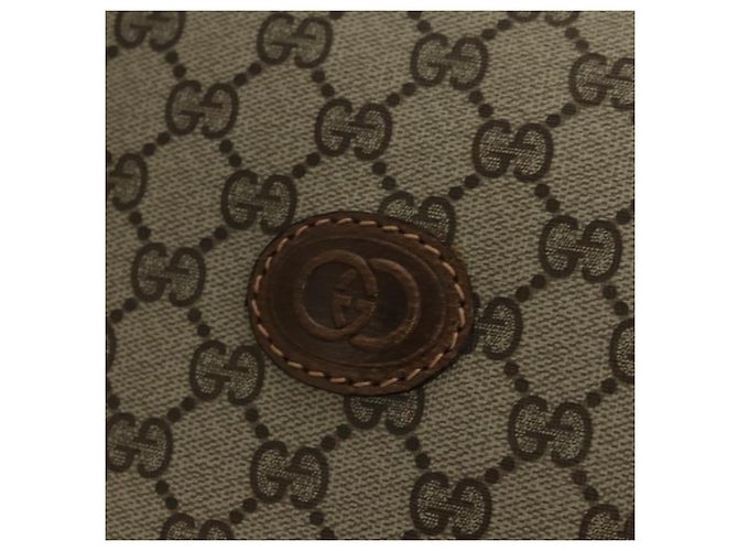 GUCCI GG Suprême GunSlip PVC Beige Auth MX319 - vue 21