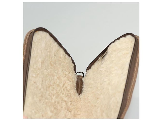 GUCCI GG Suprême GunSlip PVC Beige Auth MX319 - vue 25