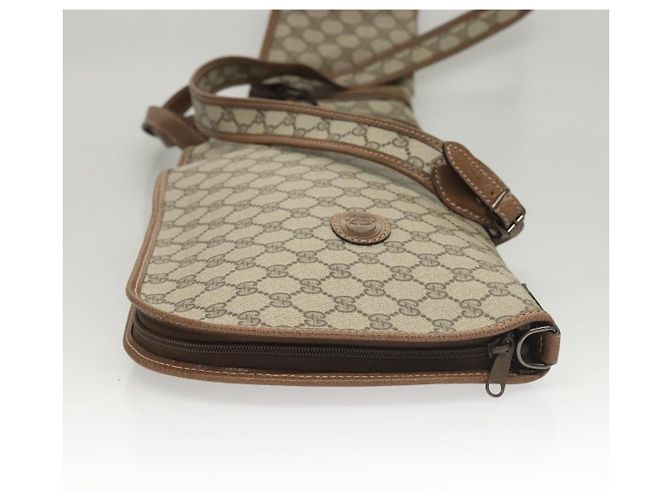 GUCCI GG Suprême GunSlip PVC Beige Auth MX319 - vue 3