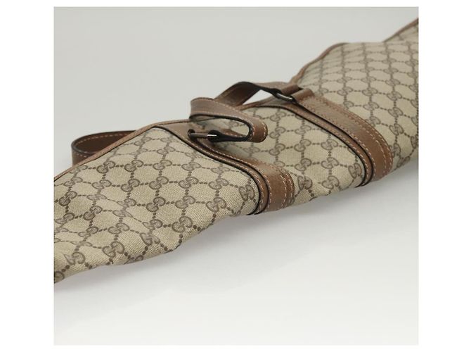 GUCCI GG Suprême GunSlip PVC Beige Auth MX319 - vue 6