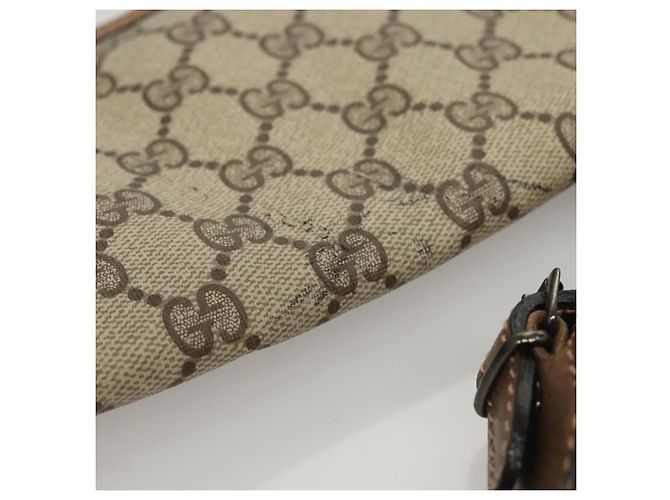 GUCCI GG Suprême GunSlip PVC Beige Auth MX319 - vue 9
