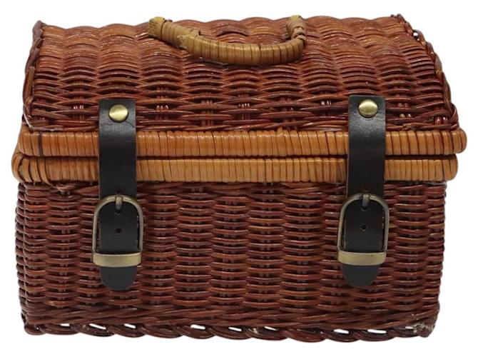 Borsa a mano GIVENCHY in rafia marrone Auth BD1504 - vista 13