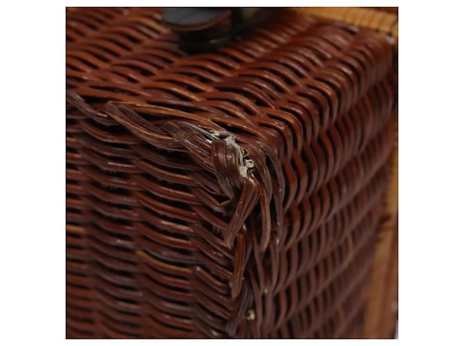 Borsa a mano GIVENCHY in rafia marrone Auth BD1504 - vista 15