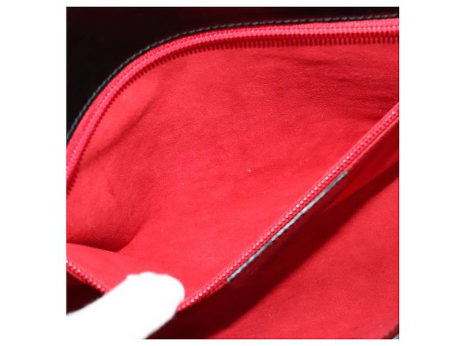 Borsa Gancini in tela e pelle nera argento di Salvatore Ferragamo Auth bs24330 Nero - vista 19